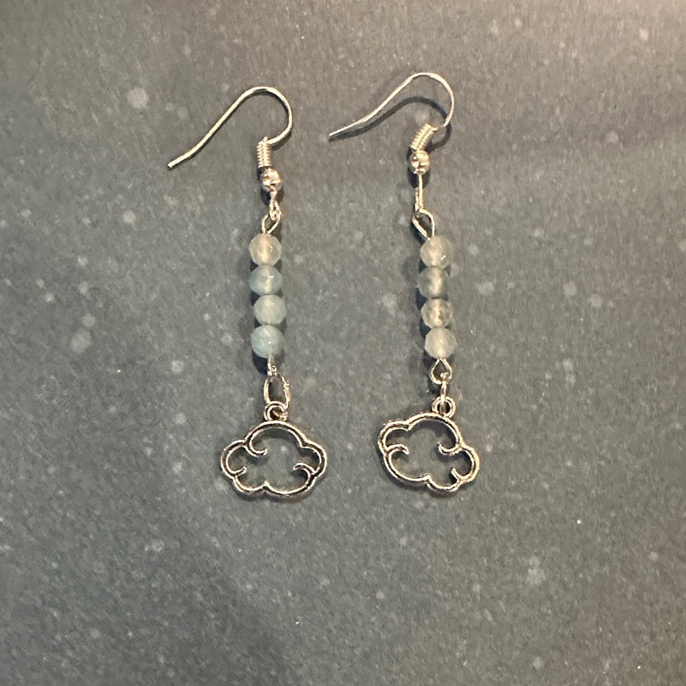 Silver Cloud Dangle Earrings